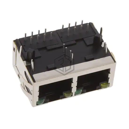 MTJG-2-88TUX1-FSD-PG-VLG-M5C - Adam Tech - Modular Connectors - Jacks With Magnetics