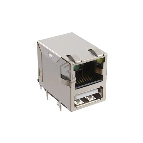 MTJ-USB-88JX1-FS-PG-LH-M41C - Adam Tech - Modular Connectors - Jacks With Magnetics