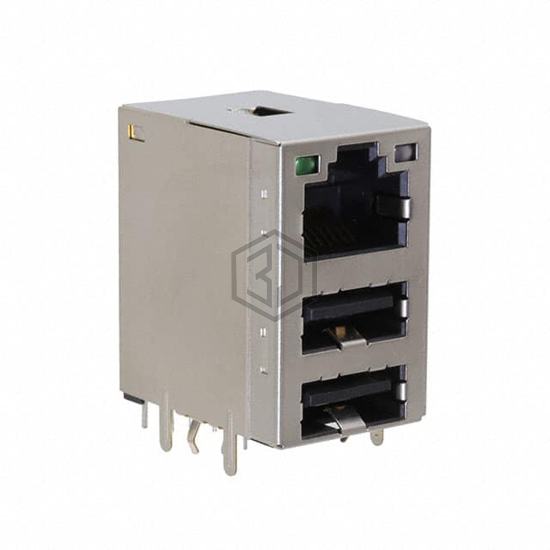 MTJ-DUSB-88JX1-FS-RL35-M86C - Adam Tech - Modular Connectors - Jacks With Magnetics