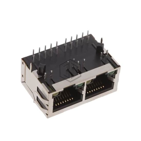 MTJG-2-88TX1-FSD-PG-LH-NRSP-M47C - Adam Tech - Modular Connectors - Jacks With Magnetics