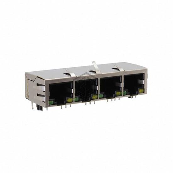 MTJG-4-88TX1-FSD-PG-LH-M4C - Adam Tech - Modular Connectors - Jacks With Magnetics