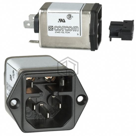 6EGG1-2 - TE Connectivity Corcom Filters - Power Entry Connectors - Inlets, Outlets, Modules