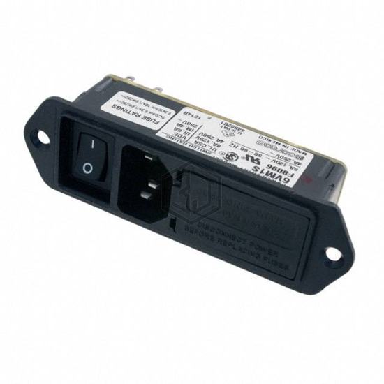 6VM1S - TE Connectivity Corcom Filters - Power Entry Connectors - Inlets, Outlets, Modules