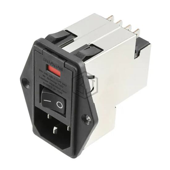 PE0S0SS6B - TE Connectivity Corcom Filters - Power Entry Connectors - Inlets, Outlets, Modules