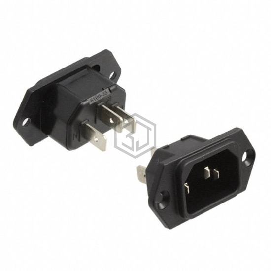 6100.3300 - SCHURTER Inc. - Power Entry Connectors - Inlets, Outlets, Modules