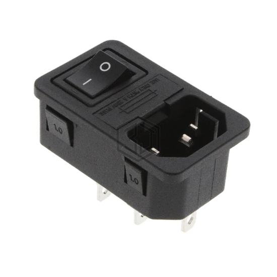 IEC-GS-1-100 - Adam Tech - Power Entry Connectors - Inlets, Outlets, Modules