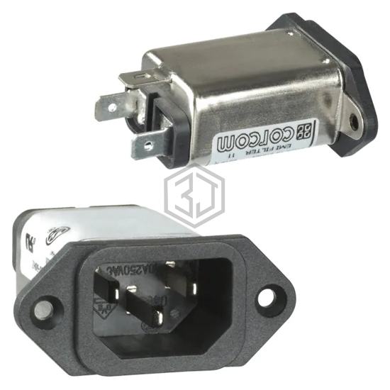 10EEA1 - TE Connectivity Corcom Filters - Power Entry Connectors - Inlets, Outlets, Modules