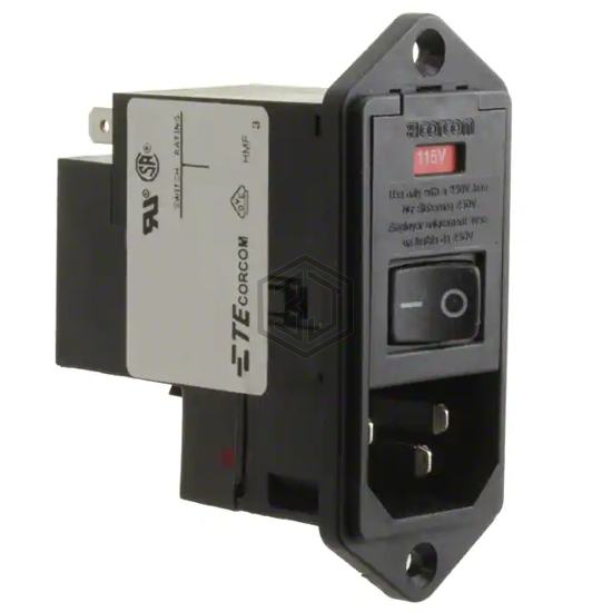 6609102-2 - TE Connectivity Corcom Filters - Power Entry Connectors - Inlets, Outlets, Modules
