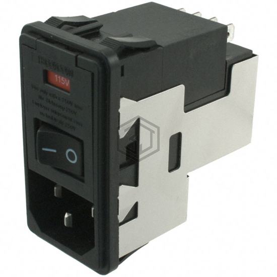 PS0SXDS3A - TE Connectivity Corcom Filters - Power Entry Connectors - Inlets, Outlets, Modules