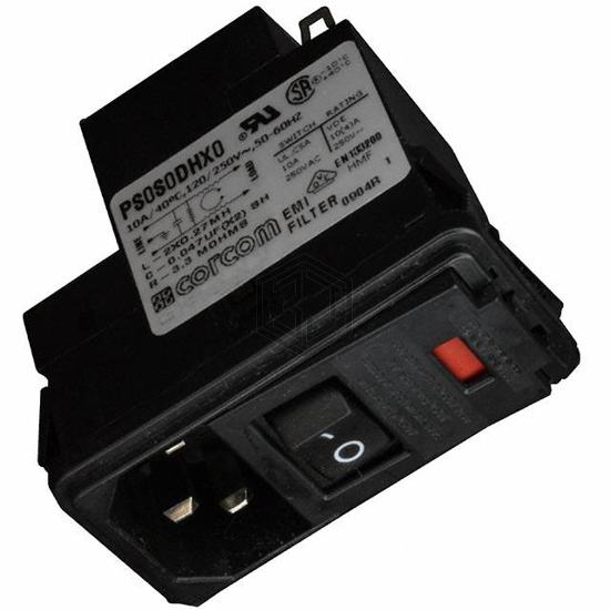 PS0S0DHX0 - TE Connectivity Corcom Filters - Power Entry Connectors - Inlets, Outlets, Modules