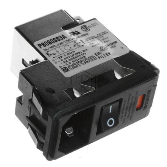 PS0S0SS3A - TE Connectivity Corcom Filters - Power Entry Connectors - Inlets, Outlets, Modules