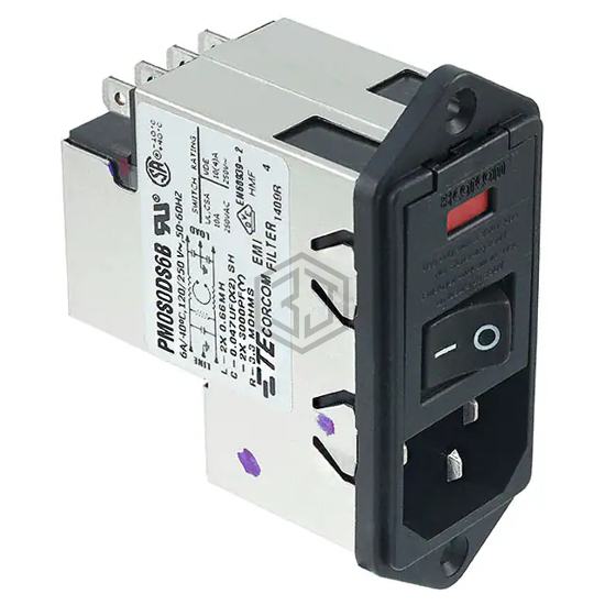 8-6609940-7 - TE Connectivity Corcom Filters - Power Entry Connectors - Inlets, Outlets, Modules