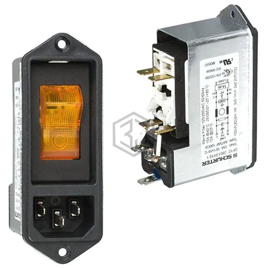 DF12.2851.9110.1 - SCHURTER Inc. - Power Entry Connectors - Inlets, Outlets, Modules