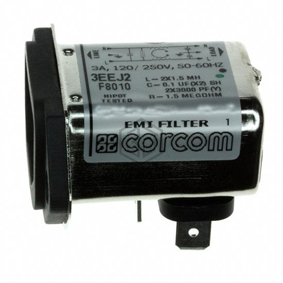 3EEJ2 - TE Connectivity Corcom Filters - Power Entry Connectors - Inlets, Outlets, Modules