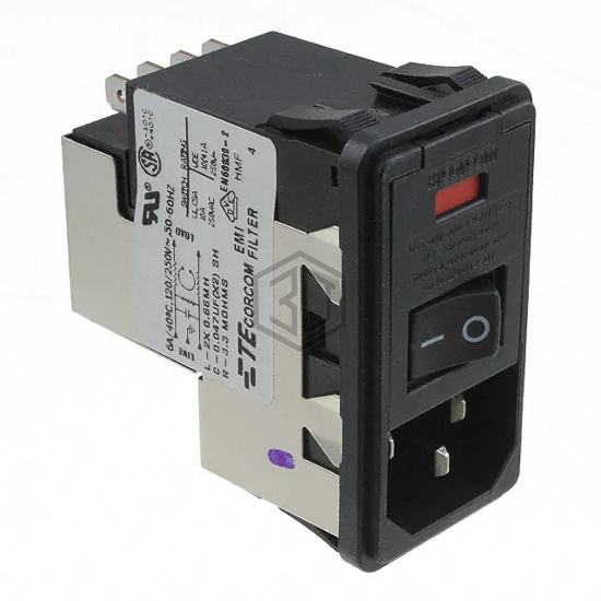 PS0S0DH6A - TE Connectivity Corcom Filters - Power Entry Connectors - Inlets, Outlets, Modules