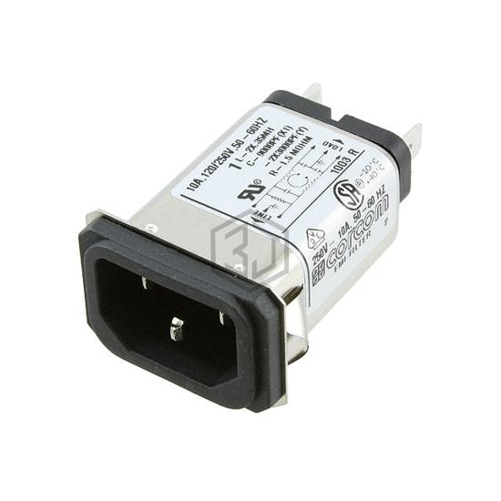 10EAS1 - TE Connectivity Corcom Filters - Power Entry Connectors - Inlets, Outlets, Modules