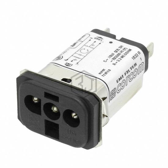 10DAS1 - TE Connectivity Corcom Filters - Power Entry Connectors - Inlets, Outlets, Modules