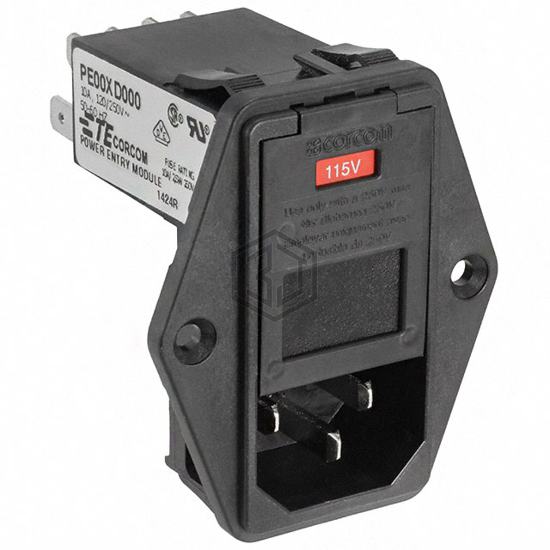 2-6609956-2 - TE Connectivity Corcom Filters - Power Entry Connectors - Inlets, Outlets, Modules