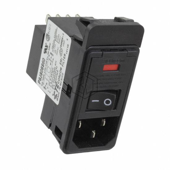 8-6609107-7 - TE Connectivity Corcom Filters - Power Entry Connectors - Inlets, Outlets, Modules