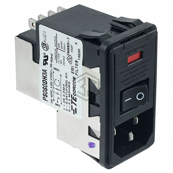 5-6609951-6 - TE Connectivity Corcom Filters - Power Entry Connectors - Inlets, Outlets, Modules