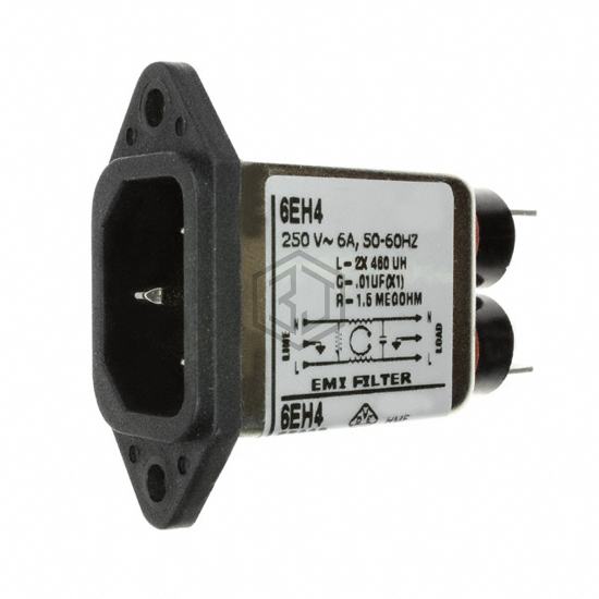 6EH4 - TE Connectivity Corcom Filters - Power Entry Connectors - Inlets, Outlets, Modules