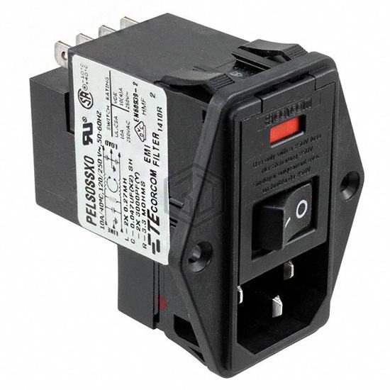 2-6609104-1 - TE Connectivity Corcom Filters - Power Entry Connectors - Inlets, Outlets, Modules