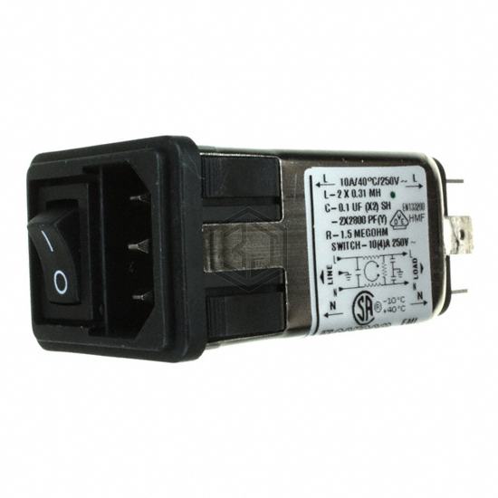 10CFS1 - TE Connectivity Corcom Filters - Power Entry Connectors - Inlets, Outlets, Modules