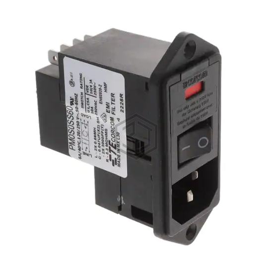PM0S0SS60 - TE Connectivity Corcom Filters - Power Entry Connectors - Inlets, Outlets, Modules
