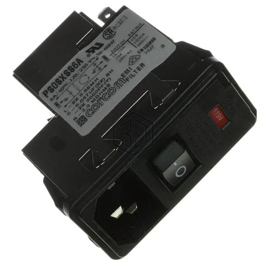 PS0SXSS6A - TE Connectivity Corcom Filters - Power Entry Connectors - Inlets, Outlets, Modules