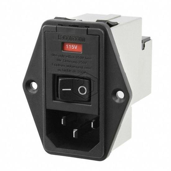 6609103-4 - TE Connectivity Corcom Filters - Power Entry Connectors - Inlets, Outlets, Modules