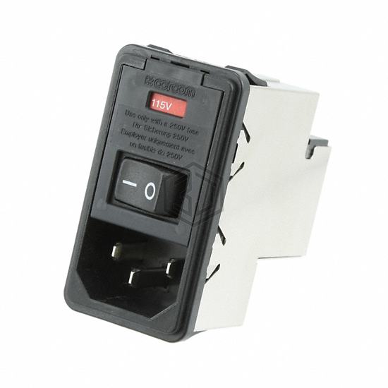 8-6609107-3 - TE Connectivity Corcom Filters - Power Entry Connectors - Inlets, Outlets, Modules