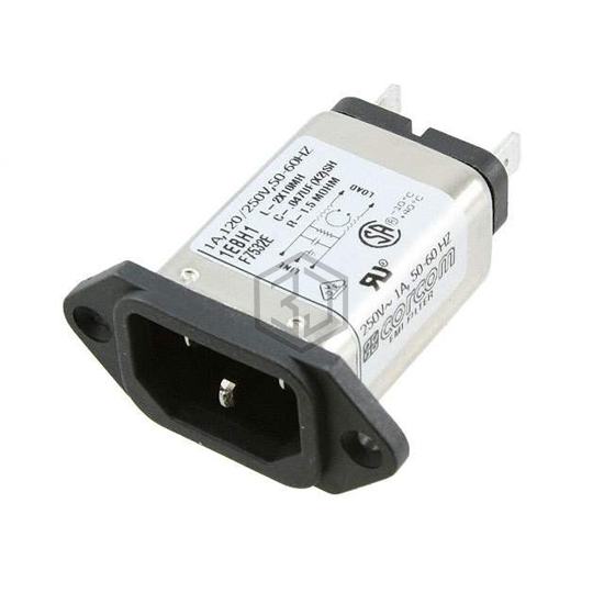 1EBH1 - TE Connectivity Corcom Filters - Power Entry Connectors - Inlets, Outlets, Modules