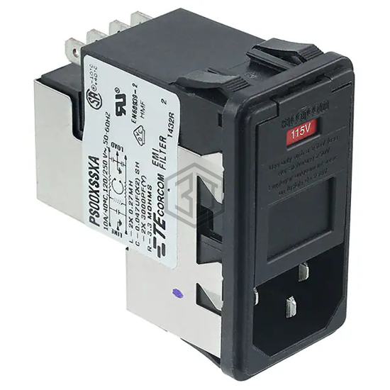 PS00XSSXA - TE Connectivity Corcom Filters - Power Entry Connectors - Inlets, Outlets, Modules