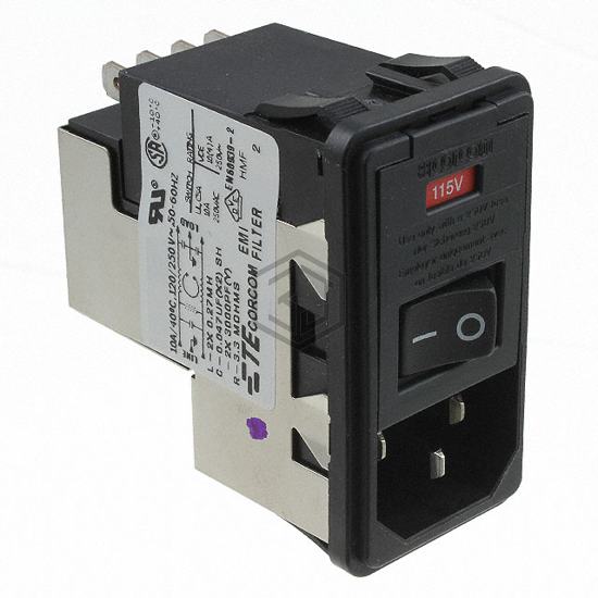 PS0SSSSXA - TE Connectivity Corcom Filters - Power Entry Connectors - Inlets, Outlets, Modules