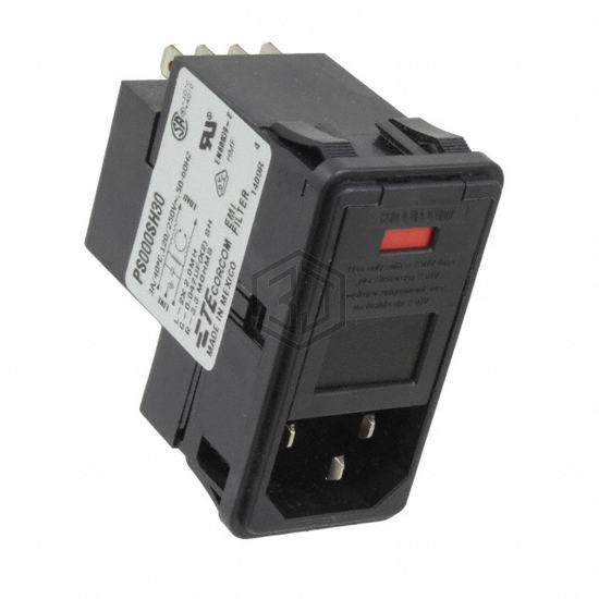 PS000SH30 - TE Connectivity Corcom Filters - Power Entry Connectors - Inlets, Outlets, Modules