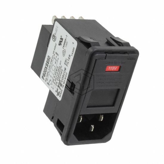 PS00XSS60 - TE Connectivity Corcom Filters - Power Entry Connectors - Inlets, Outlets, Modules