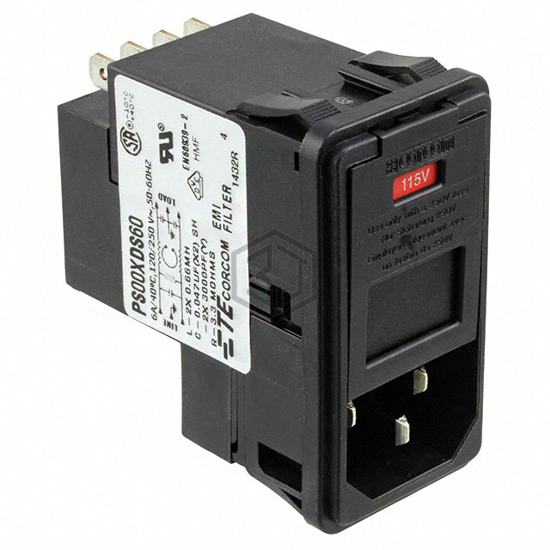 PS00XDS60 - TE Connectivity Corcom Filters - Power Entry Connectors - Inlets, Outlets, Modules