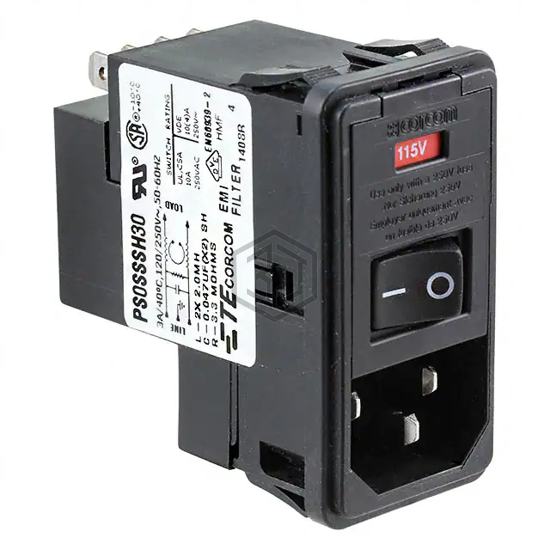 PS0SSSH30 - TE Connectivity Corcom Filters - Power Entry Connectors - Inlets, Outlets, Modules