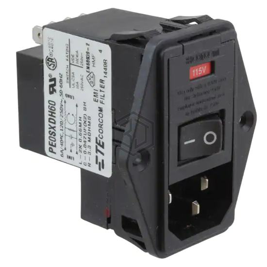 1-6609929-3 - TE Connectivity Corcom Filters - Power Entry Connectors - Inlets, Outlets, Modules