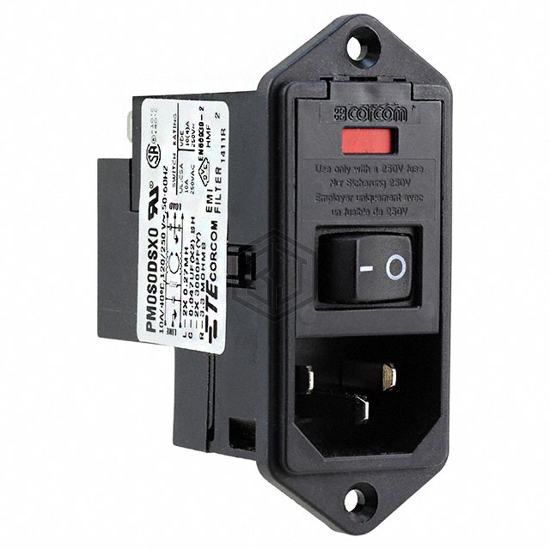 8-6609940-1 - TE Connectivity Corcom Filters - Power Entry Connectors - Inlets, Outlets, Modules