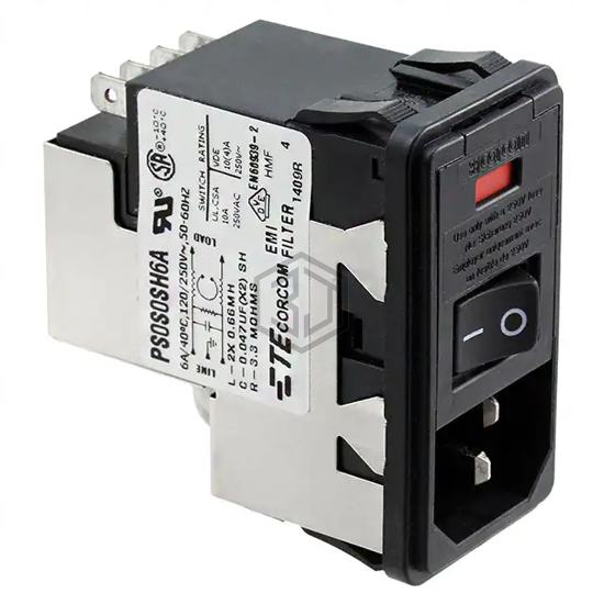 5-6609106-0 - TE Connectivity Corcom Filters - Power Entry Connectors - Inlets, Outlets, Modules