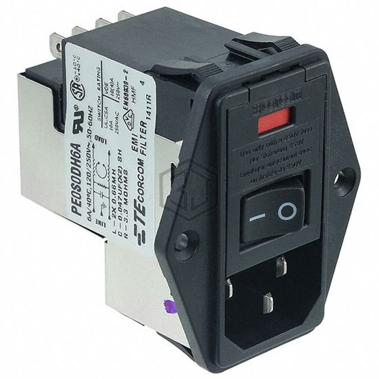 4-6609929-8 - TE Connectivity Corcom Filters - Power Entry Connectors - Inlets, Outlets, Modules