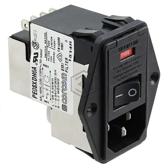 1-6609929-1 - TE Connectivity Corcom Filters - Power Entry Connectors - Inlets, Outlets, Modules