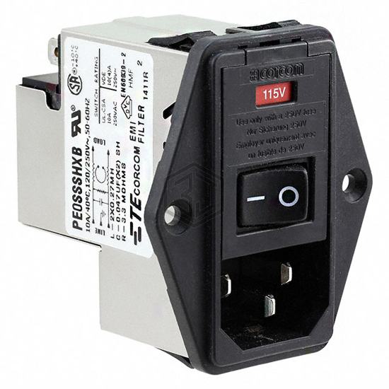 8-6609928-6 - TE Connectivity Corcom Filters - Power Entry Connectors - Inlets, Outlets, Modules