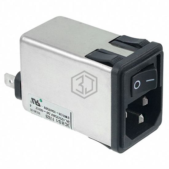 3CHS1 - TE Connectivity Corcom Filters - Power Entry Connectors - Inlets, Outlets, Modules