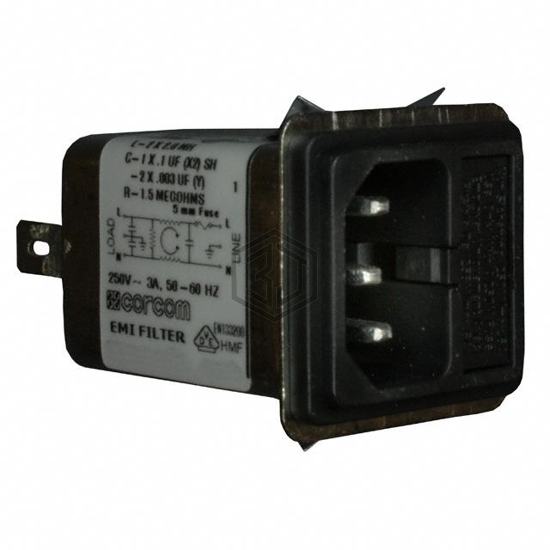 6609117-3 - TE Connectivity Corcom Filters - Power Entry Connectors - Inlets, Outlets, Modules