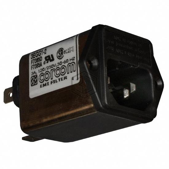 3EGG1-2 - TE Connectivity Corcom Filters - Power Entry Connectors - Inlets, Outlets, Modules