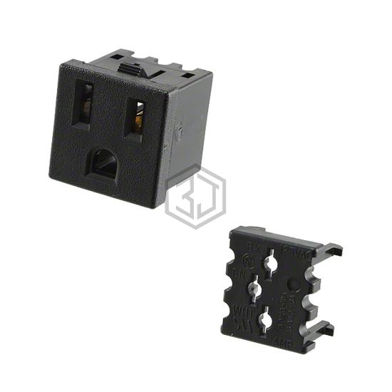 208697-2 - TE Connectivity AMP Connectors - Power Entry Connectors - Inlets, Outlets, Modules