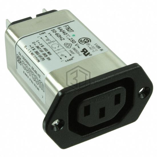6EBF1 - TE Connectivity Corcom Filters - Power Entry Connectors - Inlets, Outlets, Modules