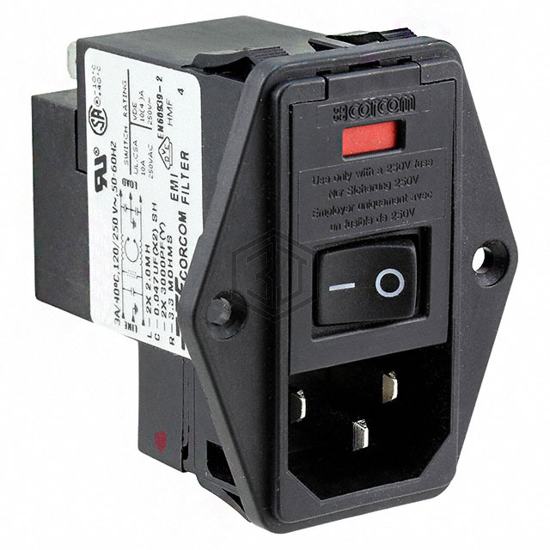 1-6609104-3 - TE Connectivity Corcom Filters - Power Entry Connectors - Inlets, Outlets, Modules
